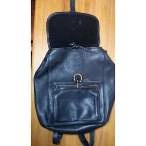 Large Black Leather Backpack/Tote/Carryall - USED - Unbranded